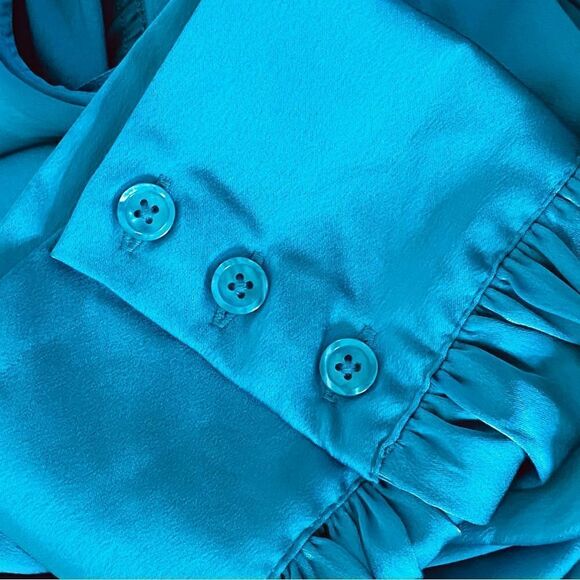 Sergio Hudson x Target Teal Crossover Satin Bodysuit Sz 2X - Picture 9 of 16